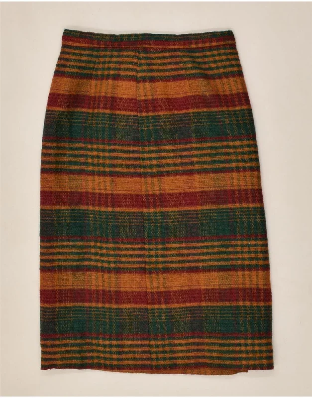 VINTAGE Womens Straight Skirt W28 Medium  Multicoloured Striped high waist skirt