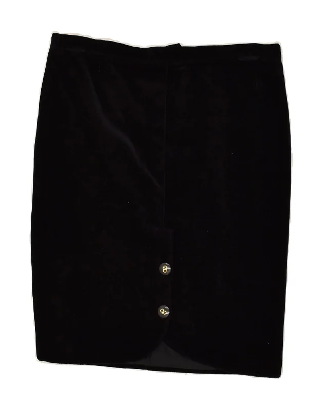 VINTAGE Womens Straight Skirt W32 Large  Black pencil skirt chic
