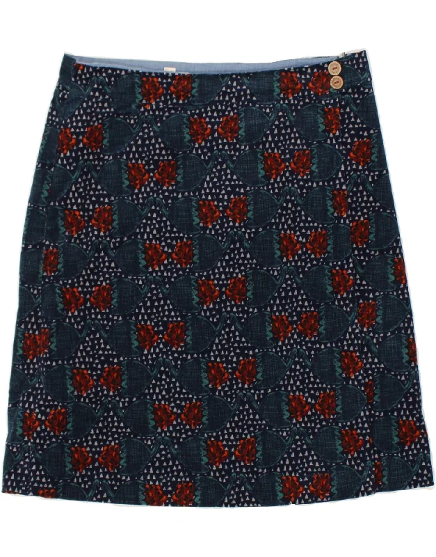 WHITE STUFF Womens Straight Skirt UK 16 Large W33 Navy Blue Floral Cotton lace skirt intricate WHITE STUFF Womens Straight Skirt UK 16 Large W33 Navy Blue Floral Cotton lace skirt intricate