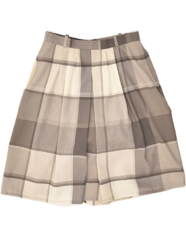 YOUR SIXTH SENSE Womens A-Line Skirt IT 38 XS W24 Grey Check Polyester denim skirt durable YOUR SIXTH SENSE Womens A-Line Skirt IT 38 XS W24 Grey Check Polyester denim skirt durable