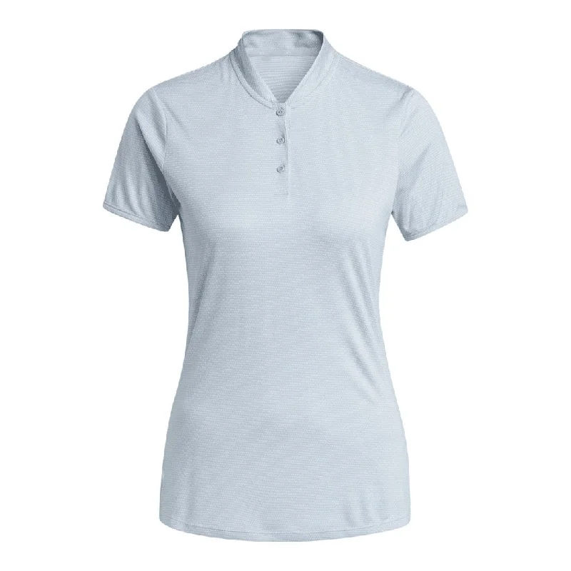 adidas Ladies Essential Dot Golf Shirt HY7167 Elegant Draped Short Sleeve