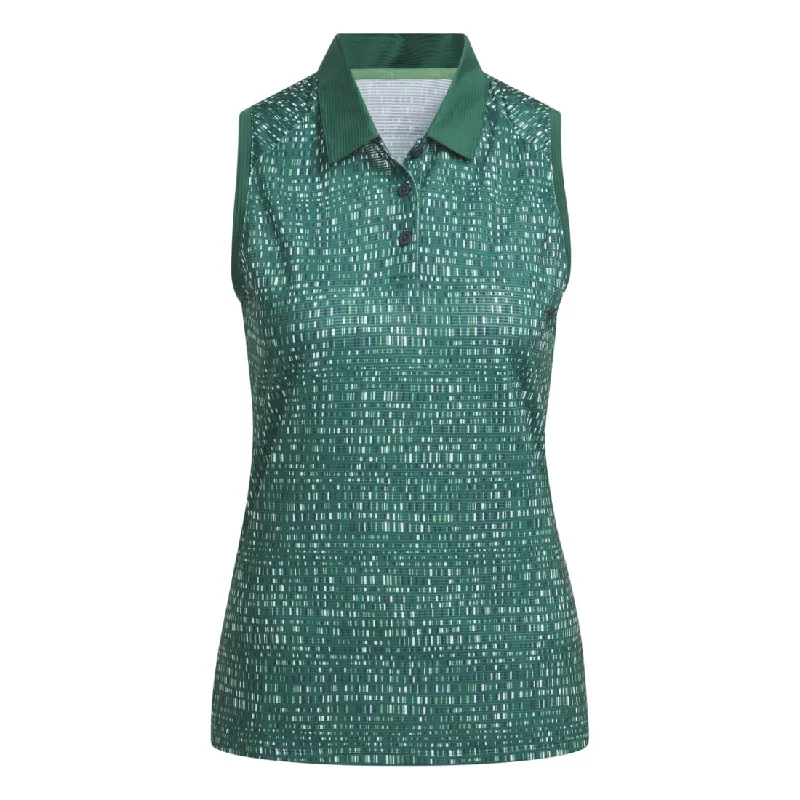 adidas Ladies Sleeveless Digitized Print Golf Polo Shirt IX3659 Comfortable Graphic Short Sleeve adidas Ladies Sleeveless Digitized Print Golf Polo Shirt IX3659 Comfortable Graphic Short Sleeve