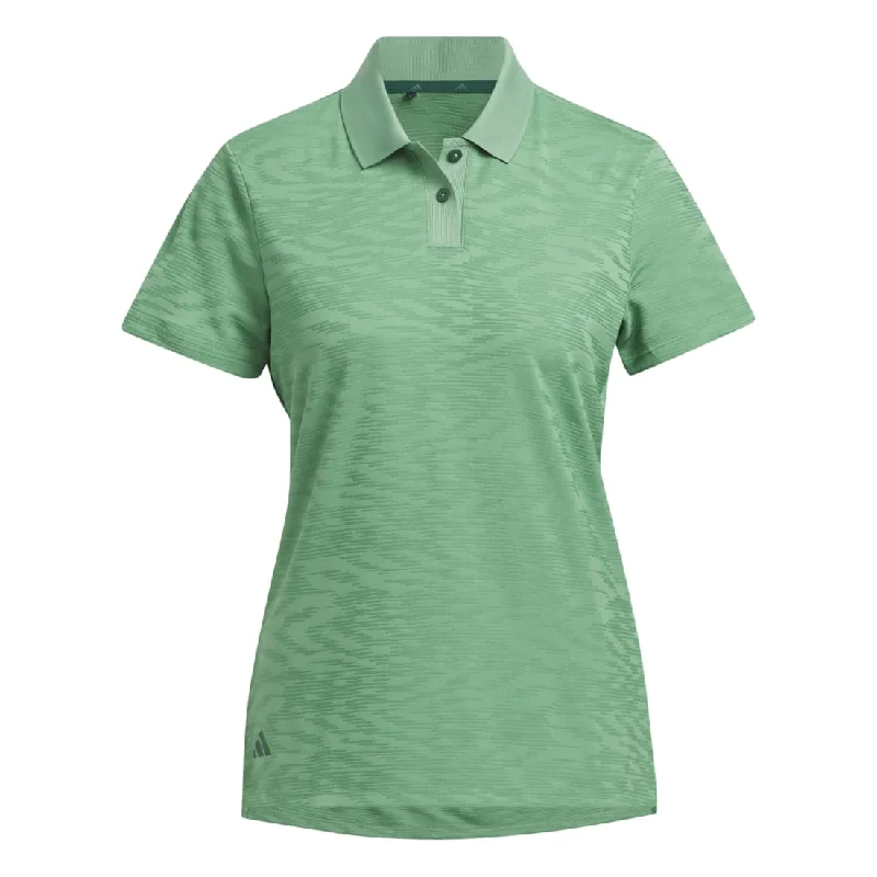 adidas Ladies Ultimate365 Golf Polo Shirt IS9745 Fashionable Sheer Short Shirt