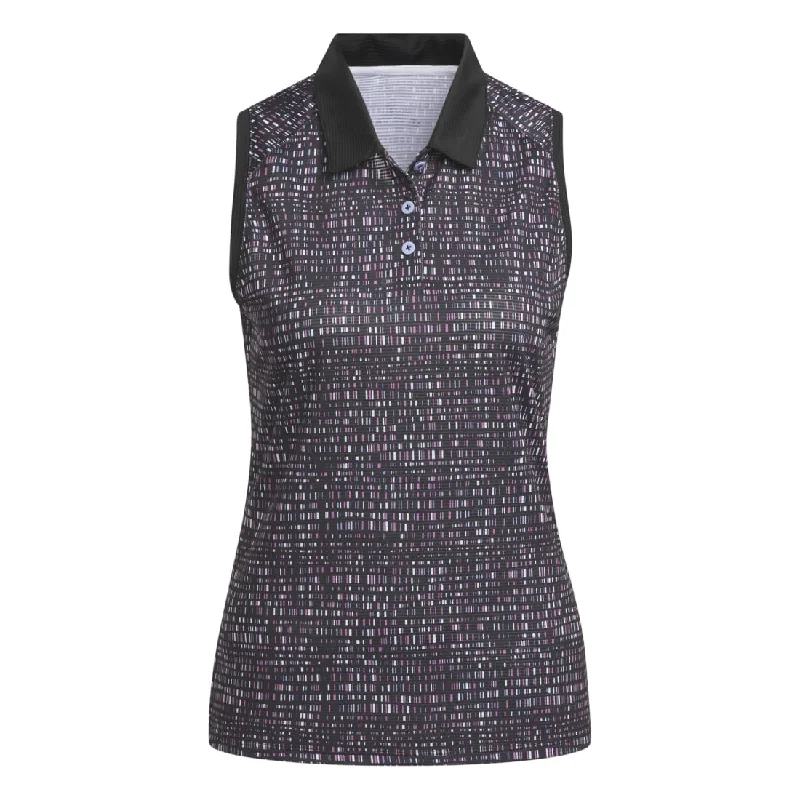 adidas Ladies Ultimate365 Print Sleeveless Golf Polo Shirt IX3661 Stylish Striped Short Sleeve adidas Ladies Ultimate365 Print Sleeveless Golf Polo Shirt IX3661 Stylish Striped Short Sleeve