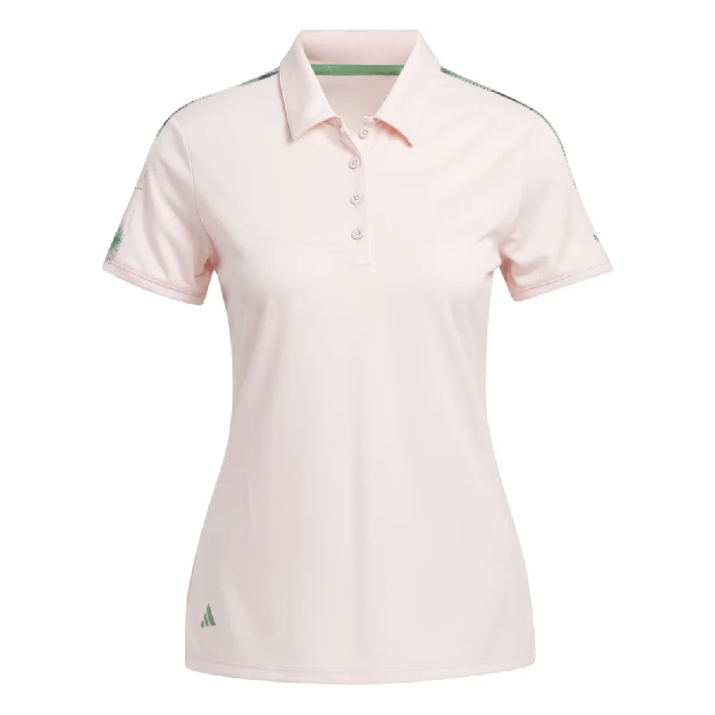 adidas Ladies Ultimate365 Printed Golf Polo Shirt IZ1350 Elegant Lace Short Sleeve