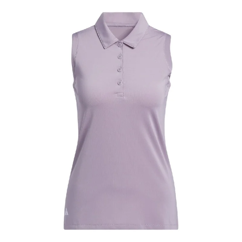 adidas Ladies Ultimate S/L Golf Polo Shirt IP8685 Cozy Cotton Short Tee