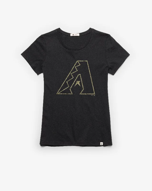 ARIZONA DIAMONDBACKS CITY CONNECT PREMIER '47 FRANKIE TEE WOMENS Basic T-Shirt Crew Neck Short Sleeve ARIZONA DIAMONDBACKS CITY CONNECT PREMIER '47 FRANKIE TEE WOMENS Basic T-Shirt Crew Neck Short Sleeve