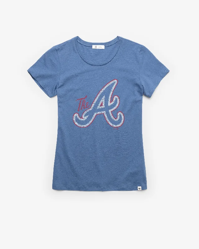 ATLANTA BRAVES CITY CONNECT PREMIER '47 FRANKIE TEE Ribbed Striped Patterned