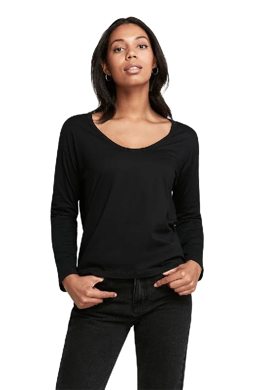Bonds Womens Originals Light Weight Long Sleeve Scoop Tee Black Modern Contemporary Chic Bonds Womens Originals Light Weight Long Sleeve Scoop Tee Black Modern Contemporary Chic
