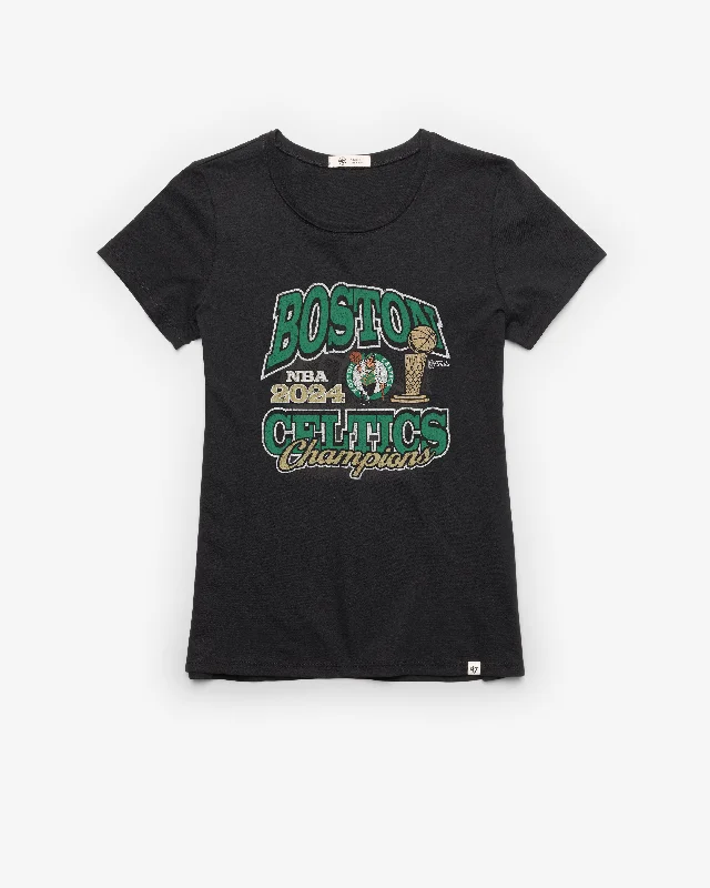 BOSTON CELTICS 2024 NBA CHAMPIONS '47 FRANKIE TEE WOMENS Solid Color Striped Floral
