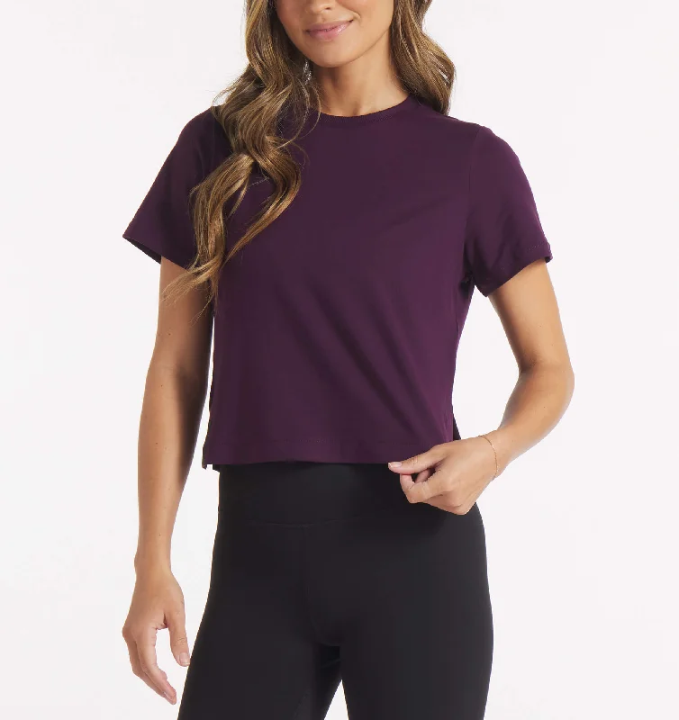 Boxy Ultra Tee Spandex Blend Rayon Blend Denim Blend