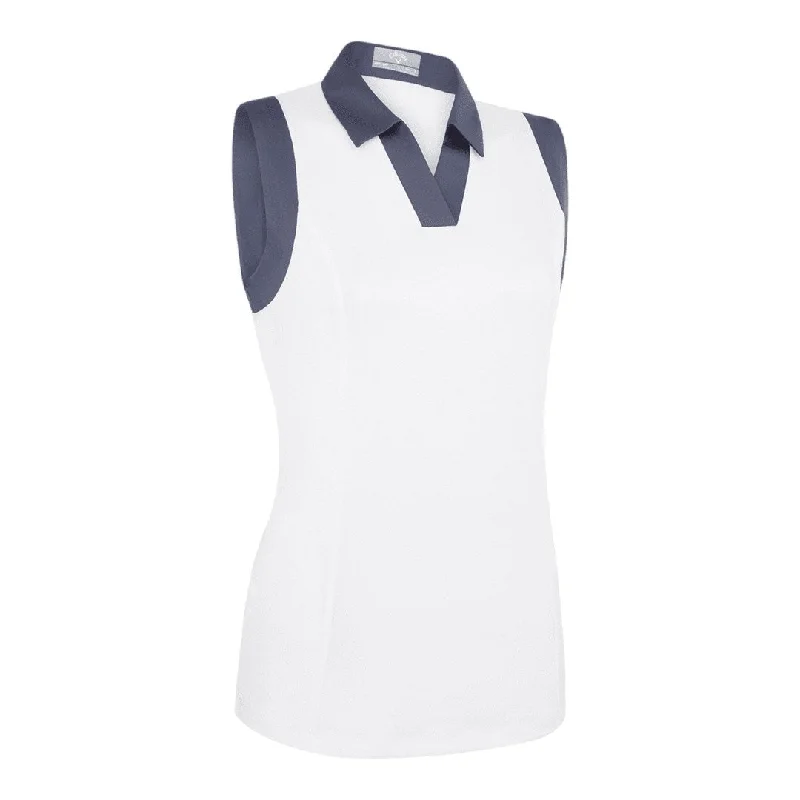 Callaway Ladies Colour Block Golf Polo Shirt CGKSD034 Trendy Short Sleeve Blouse
