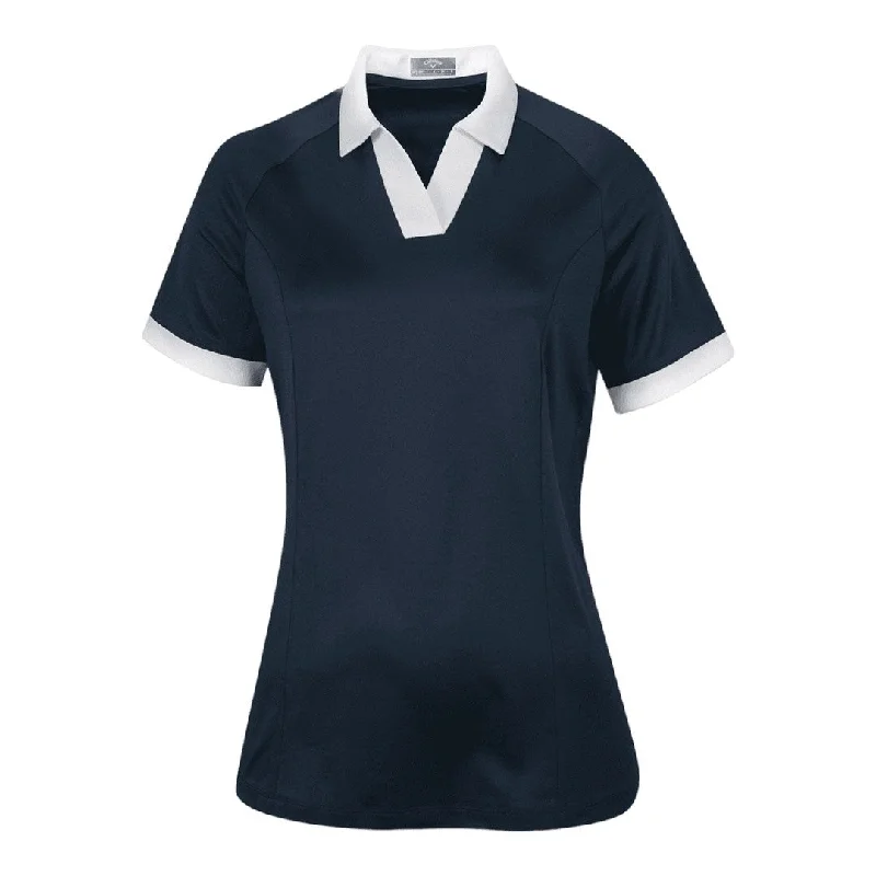 Callaway Ladies Colour Block Golf Polo Shirt CGKSD035 Casual Button-Down Short Shirt Callaway Ladies Colour Block Golf Polo Shirt CGKSD035 Casual Button-Down Short Shirt
