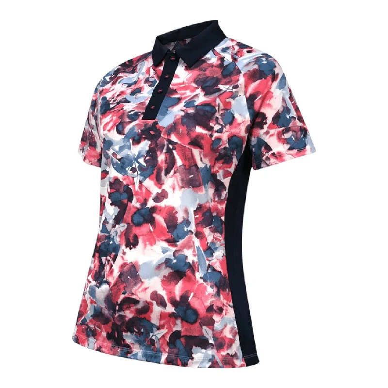 Callaway Ladies Floral Golf Polo Shirt CGKSD023 Casual Cotton Short Shirt