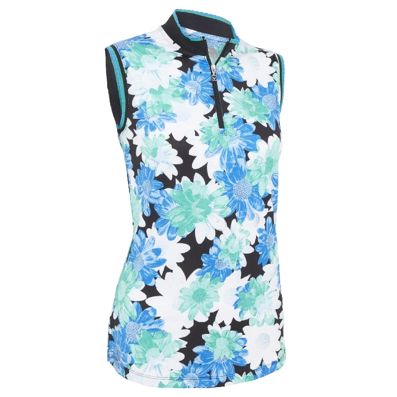 Callaway Ladies Printed Floral SL Golf Polo Shirt CGKSC017 Classic Short Sleeve Tunic