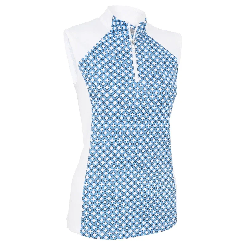 Callaway Ladies Printed Floral S/L Golf Polo Shirt CGKSC018 Relaxed Short Sleeve Tee