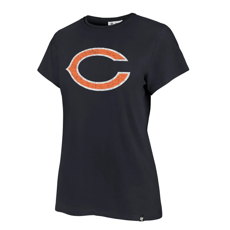 CHICAGO BEARS PREMIER '47 FRANKIE TEE WOMENS Collared T-Shirt Boat Neck A-Line