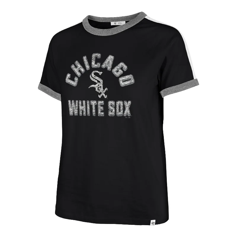 CHICAGO WHITE SOX DOUBLE HEADER SWEET HEAT '47 PEYTON TEE WOMENS Lace Blend Ribbed Blend Corduroy Blend CHICAGO WHITE SOX DOUBLE HEADER SWEET HEAT '47 PEYTON TEE WOMENS Lace Blend Ribbed Blend Corduroy Blend