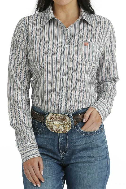 Cinch Wmns Arenaflex Button Down Western Shirt Elegant Off-Shoulder Short Shirt