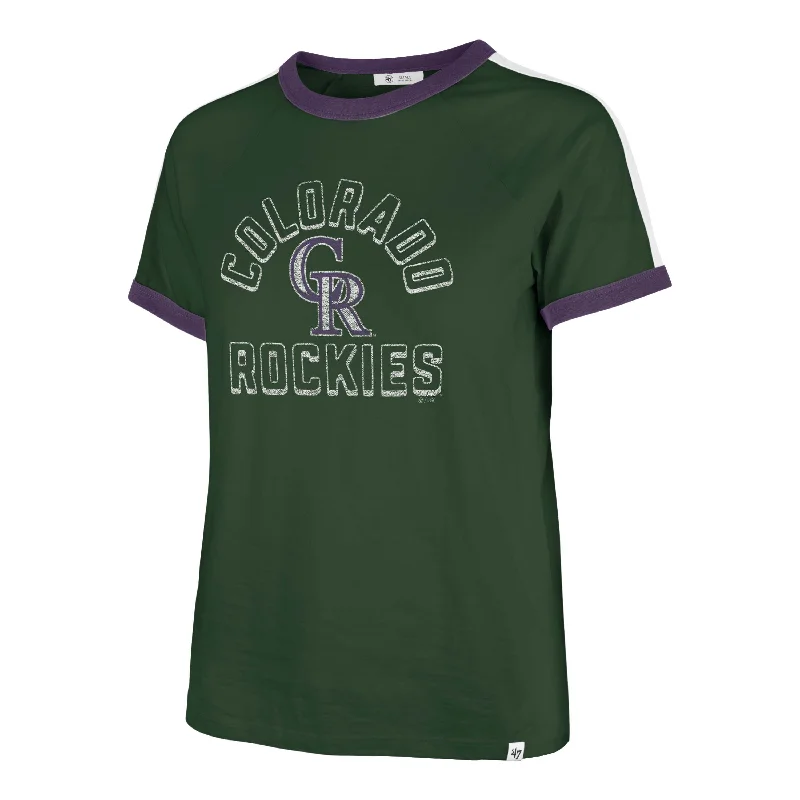 COLORADO ROCKIES CITY CONNECT SWEET HEAT '47 PEYTON TEE WOMEN Seamless Knitted Crochet COLORADO ROCKIES CITY CONNECT SWEET HEAT '47 PEYTON TEE WOMEN Seamless Knitted Crochet