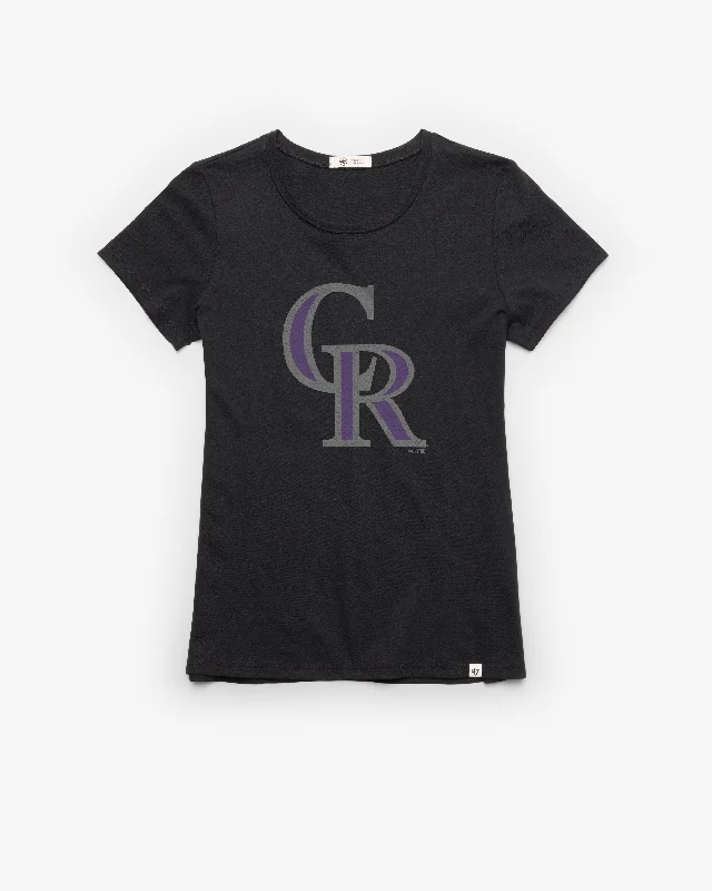 COLORADO ROCKIES PREMIER '47 FRANKIE TEE WOMENS Notch Collar Peter Pan Collar Cowl Neck COLORADO ROCKIES PREMIER '47 FRANKIE TEE WOMENS Notch Collar Peter Pan Collar Cowl Neck