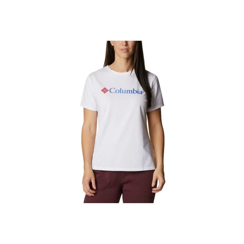 Columbia Womens Sun Trek Graphic Tee - White Solid Print Embellished