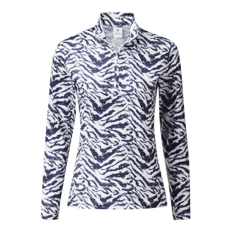 Daily Sports Ladies Animal Print Long Sleeve Golf Polo Shirt 443/134 Cozy Linen Short Shirt