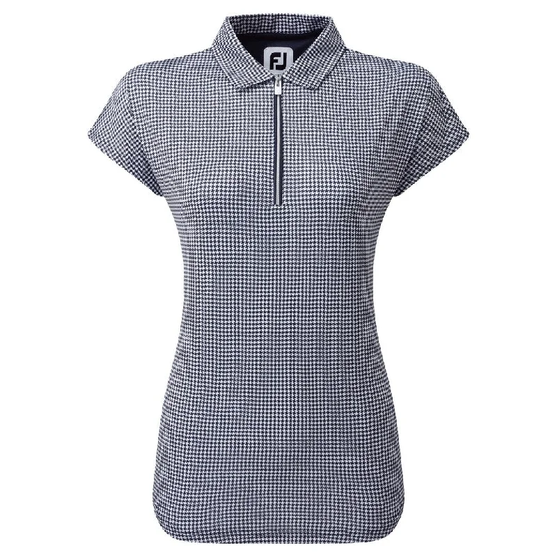 FootJoy Ladies HTH Print Cap Sleeveless Golf Polo Shirt 80178 Casual Short Sleeve Top FootJoy Ladies HTH Print Cap Sleeveless Golf Polo Shirt 80178 Casual Short Sleeve Top