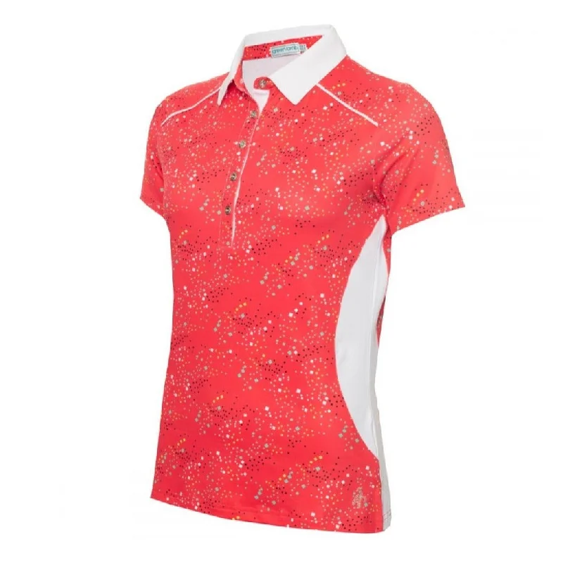 Green Lamb Ladies Ember Golf Polo Shirt SG21863 Fashionable Cuffed Short Sleeve