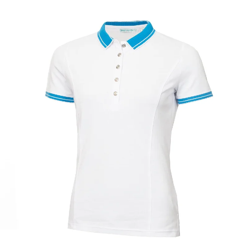 Green Lamb Ladies Kailynne Club Golf Polo Shirt SG22916 Modern Fit Short Sleeve