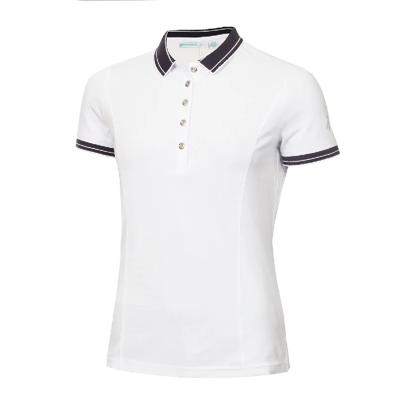 Green Lamb Ladies Kailynne Club Golf Polo Shirt SG22916 Stylish Striped Short Sleeve