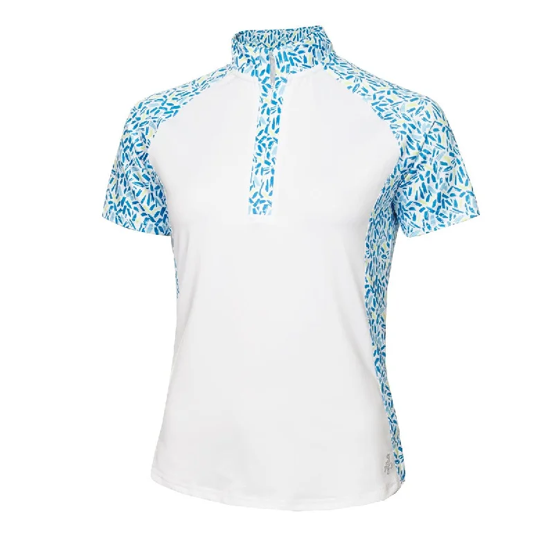 Green Lamb Ladies Katie Printed Golf Polo Shirt SG22919 Soft Cotton Short Tee