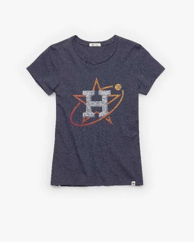 HOUSTON ASTROS CITY CONNECT PREMIER '47 FRANKIE TEE WOMENS Notch Collar Peter Pan Collar Cowl Neck HOUSTON ASTROS CITY CONNECT PREMIER '47 FRANKIE TEE WOMENS Notch Collar Peter Pan Collar Cowl Neck