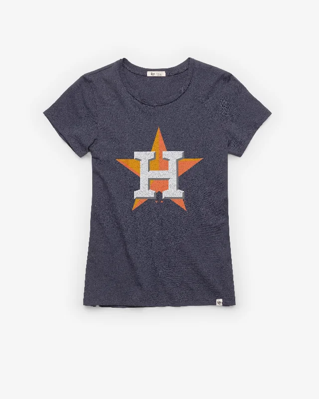 HOUSTON ASTROS PREMIER '47 FRANKIE TEE WOMENS Ribbed T-Shirt High Neck Heavyweight