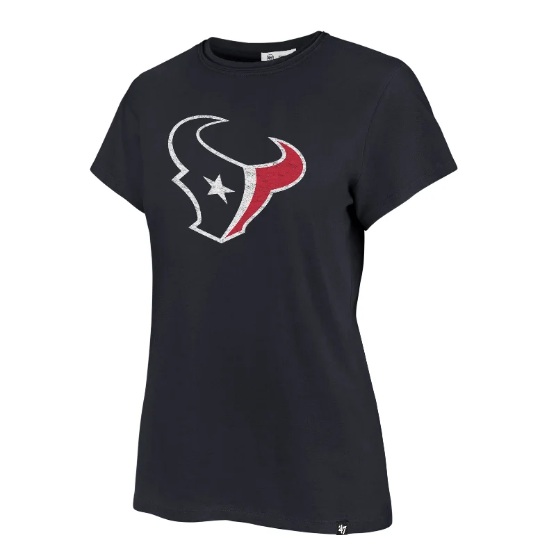 HOUSTON TEXANS PREMIER '47 FRANKIE TEE WOMENS Plaid T-Shirt Polka Dot Checkered