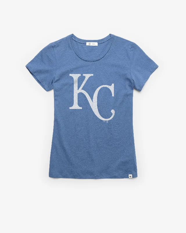 KANSAS CITY ROYALS PREMIER '47 FRANKIE TEE WOMENS Graphic T-Shirt Round Neck Polyester KANSAS CITY ROYALS PREMIER '47 FRANKIE TEE WOMENS Graphic T-Shirt Round Neck Polyester