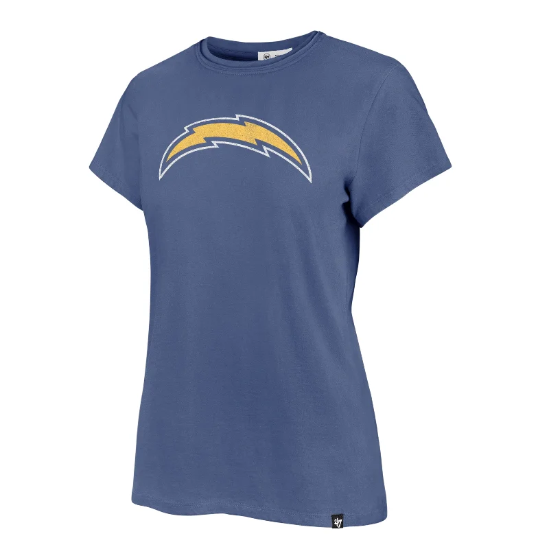 LOS ANGELES CHARGERS PREMIER '47 FRANKIE TEE WOMENS Graphic T-Shirt Round Neck Polyester LOS ANGELES CHARGERS PREMIER '47 FRANKIE TEE WOMENS Graphic T-Shirt Round Neck Polyester