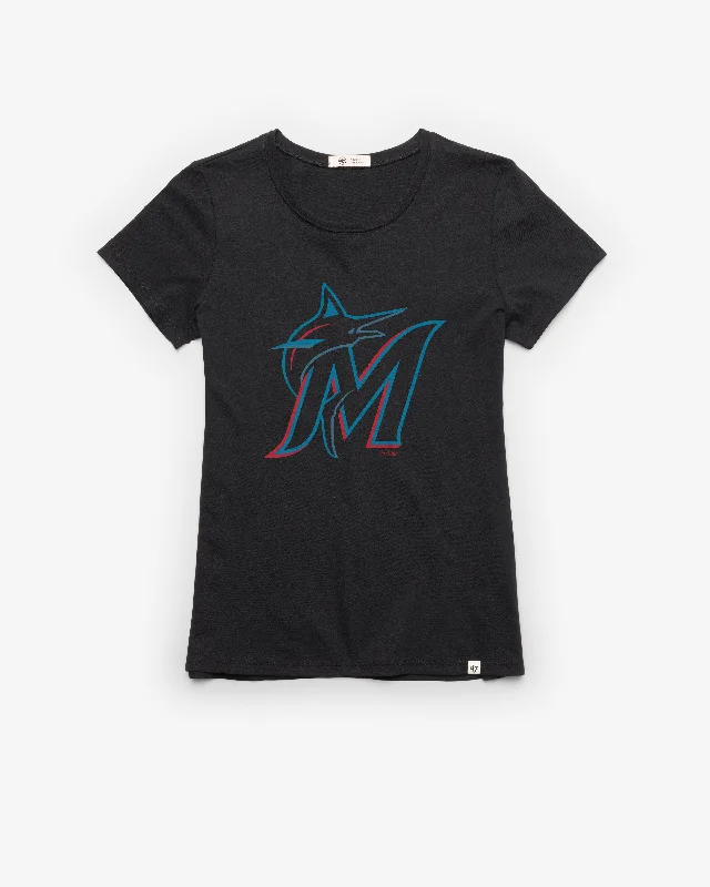 MIAMI MARLINS PREMIER '47 FRANKIE TEE WOMENS Zippered Front Buttoned Front Snap Front MIAMI MARLINS PREMIER '47 FRANKIE TEE WOMENS Zippered Front Buttoned Front Snap Front