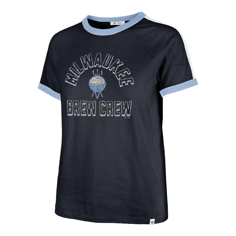 MILWAUKEE BREWERS CITY CONNECT SWEET '47 HEAT PEYTON TEE WOMEN Anti-Shrink Durable Soft MILWAUKEE BREWERS CITY CONNECT SWEET '47 HEAT PEYTON TEE WOMEN Anti-Shrink Durable Soft