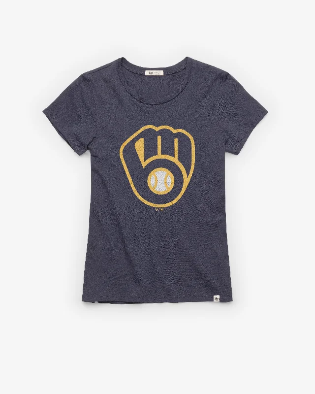MILWAUKEE BREWERS PREMIER '47 FRANKIE TEE WOMENS Spandex Blend Rayon Blend Denim Blend