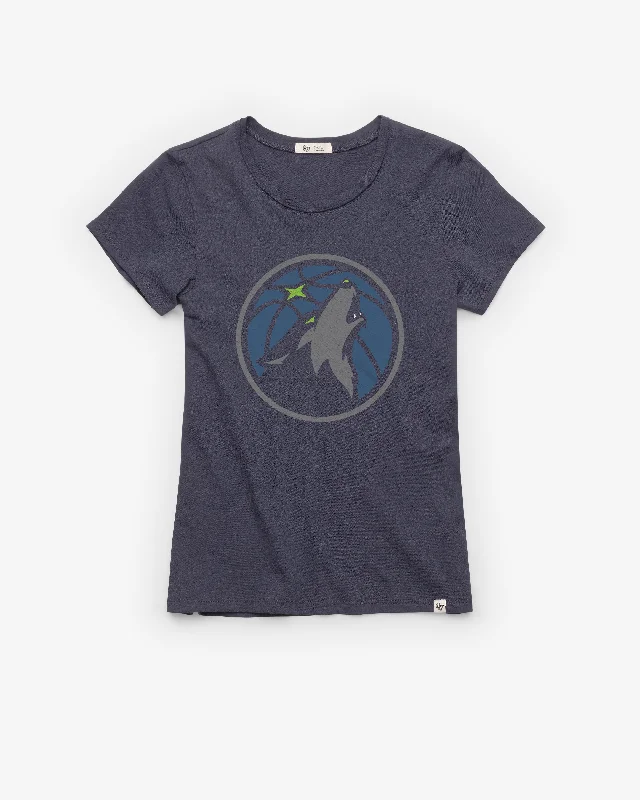 MINNESOTA TIMBERWOLVES PREMIER '47 FRANKIE TEE WOMENS Terry Blend Velvet Blend Canvas Blend MINNESOTA TIMBERWOLVES PREMIER '47 FRANKIE TEE WOMENS Terry Blend Velvet Blend Canvas Blend