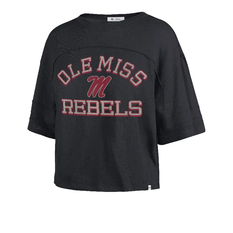 MISSISSIPPI REBELS HALF MOON '47 STEVIE CROP TEE WOMENS Layered Multi-layer Single Layer MISSISSIPPI REBELS HALF MOON '47 STEVIE CROP TEE WOMENS Layered Multi-layer Single Layer
