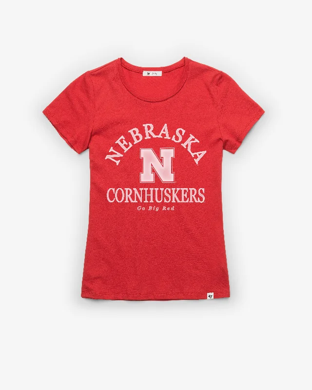 NEBRASKA CORNHUSKERS FRESH START '47 FRANKIE TEE WOMENS Chenille Brocade Lace