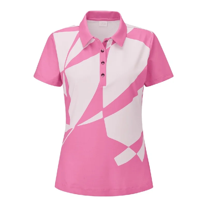 Ping Ladies Iona Golf Polo Shirt P93606 Relaxed Cotton Short Shirt