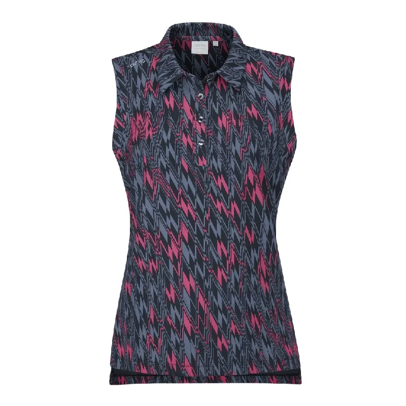 Ping Ladies Olive Golf Polo Shirt P93668 Stylish Split-Hem Short Shirt