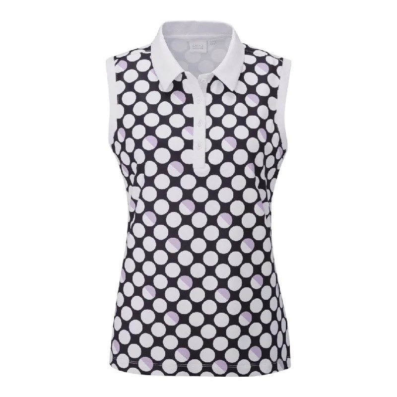 Ping Ladies Purdey Golf Polo Shirt P93607 Chic V-Neck Short Blouse