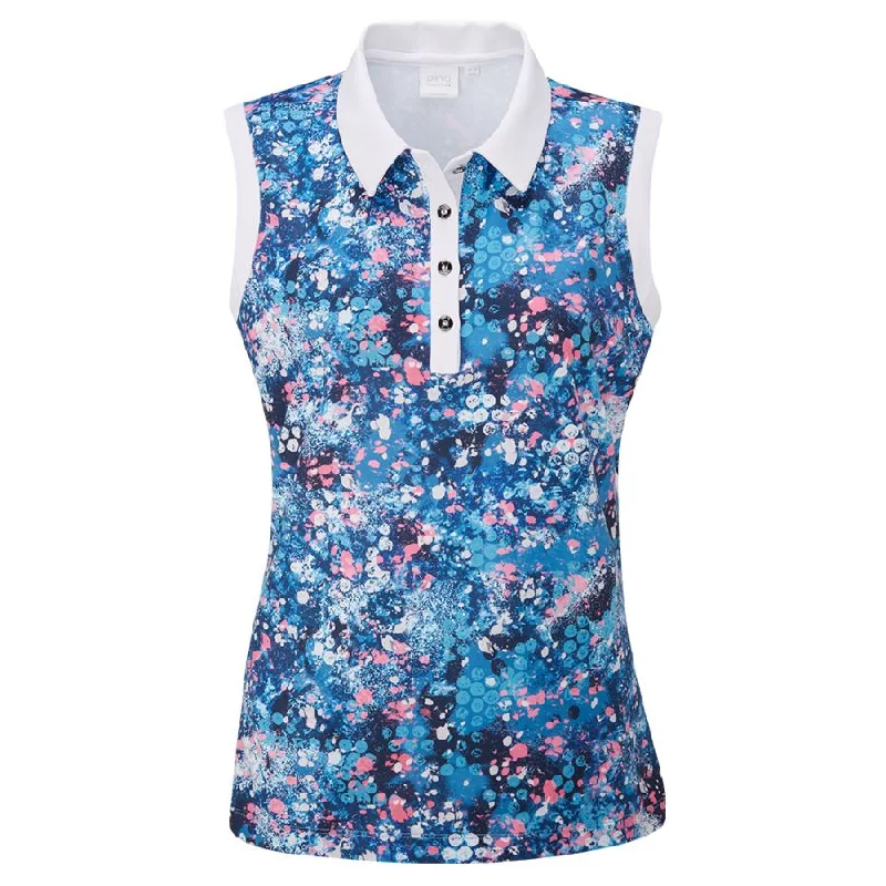 Ping Ladies Purdey Golf Shirt P93607 Stylish Pleated Short Sleeve
