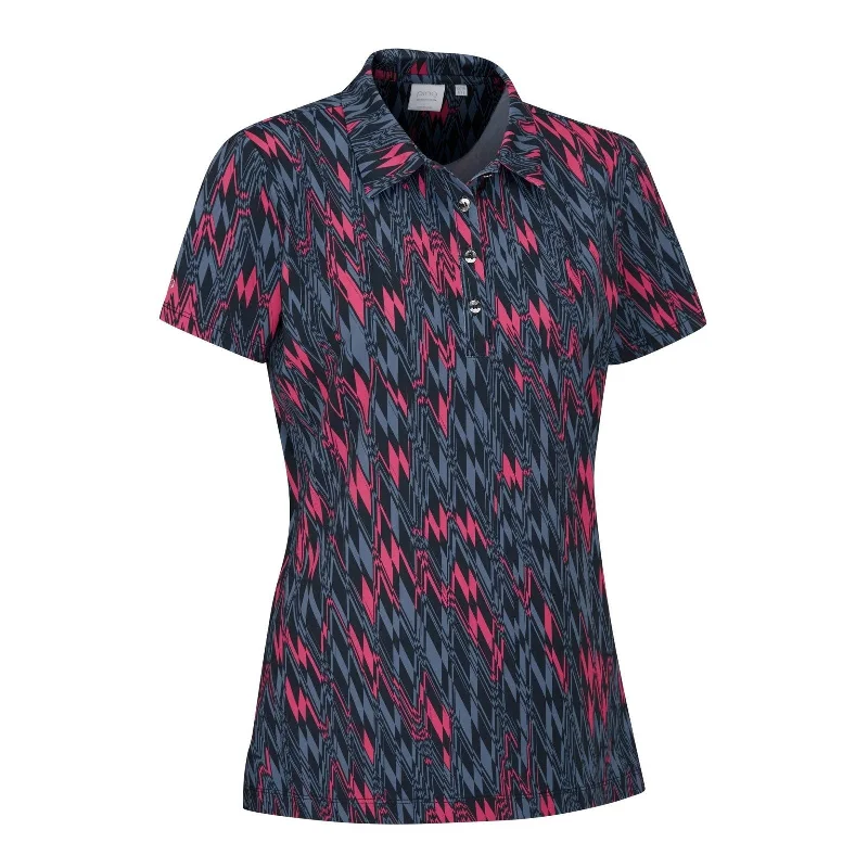 Ping Ladies Rumour Golf Polo Shirt P93667 Cozy Plain Short Sleeve