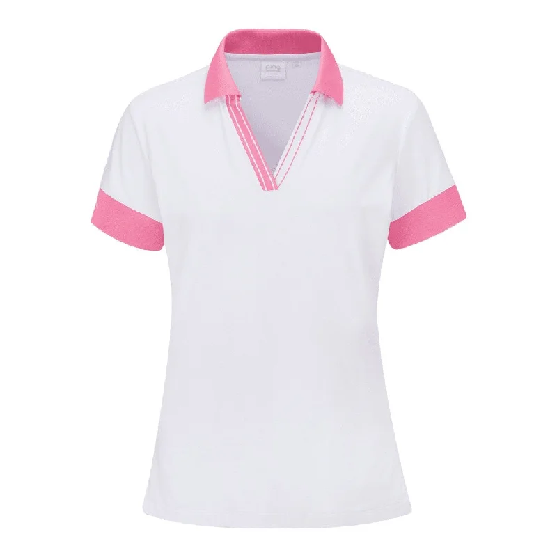 Ping Ladies Sadie Golf Polo Shirt P93609 Fashionable Pleated Short Shirt