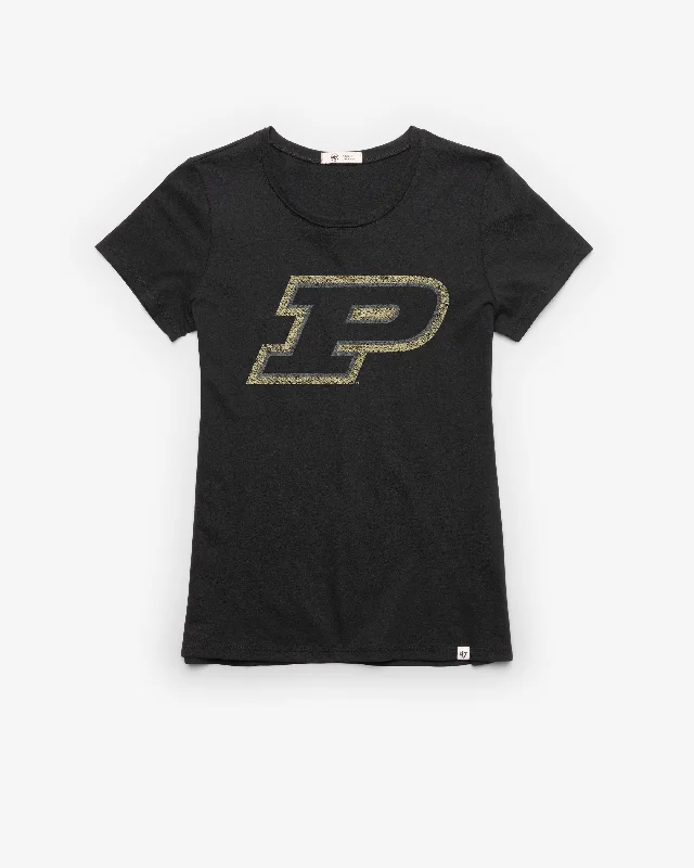 PURDUE BOILERMAKERS PREMIER '47 FRANKIE TEE WOMENS Satin Fabric Silk Fabric Chiffon Fabric PURDUE BOILERMAKERS PREMIER '47 FRANKIE TEE WOMENS Satin Fabric Silk Fabric Chiffon Fabric